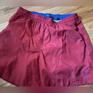 Mens swim trunks size L. Polo by Ralph Lauren. Red/maroon